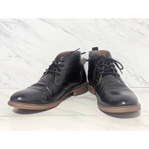 Sonoma Men's Black Ortholite Eco Almond Toe Ankle Oxford Shoes Size 10.5